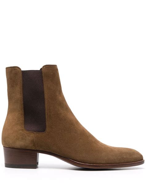 ran suade chelse ysl|Saint Laurent Wyatt 40mm Suede Chelsea Boots .